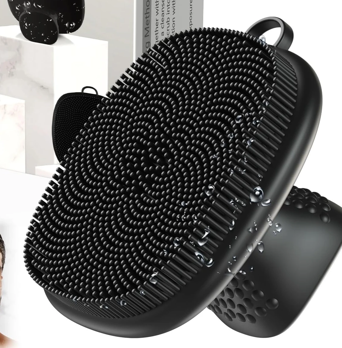 Close-up of VWMYQ silicone facial cleansing brush